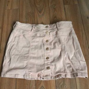Light Pink Denim Skirt